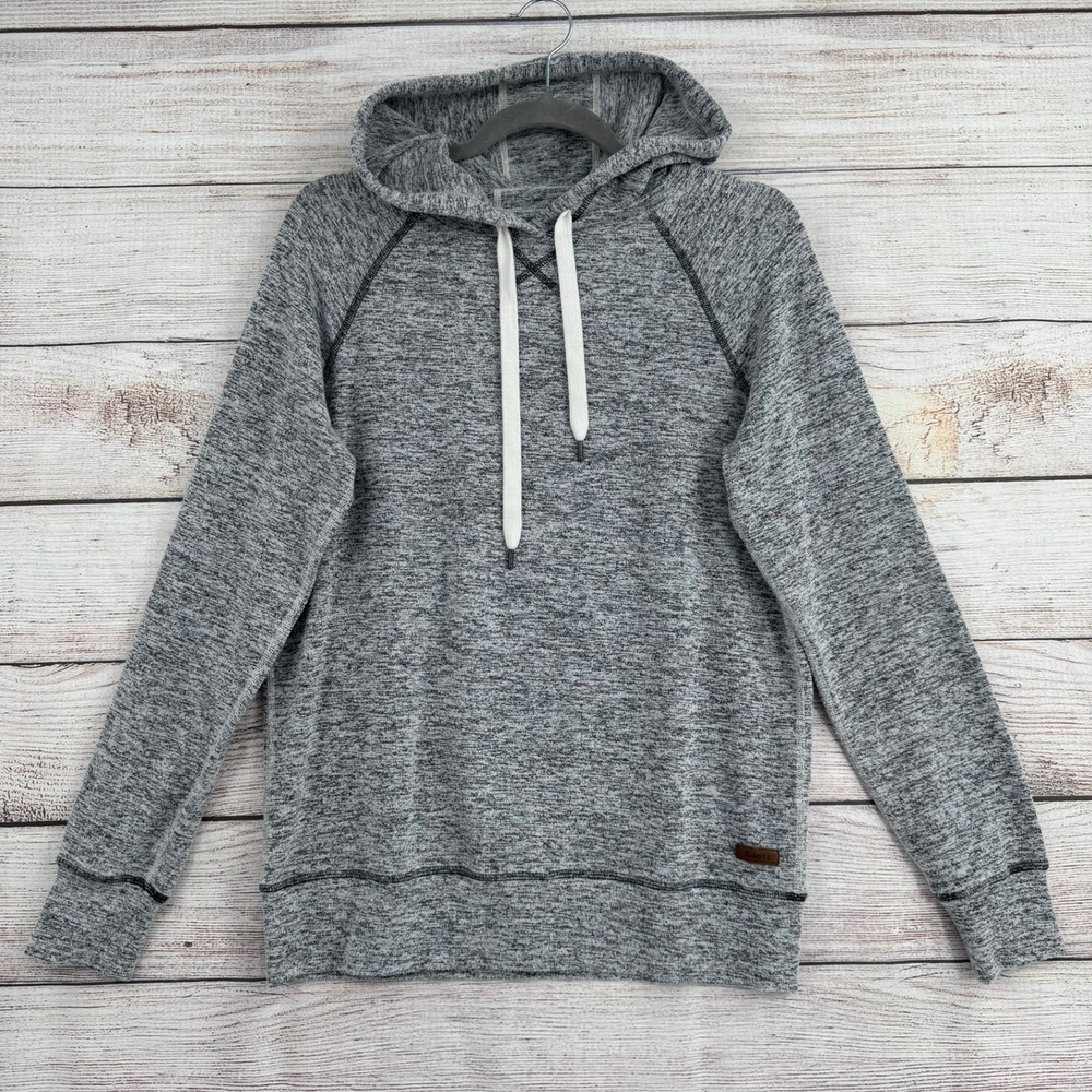 Roots Hoodie Pullover Mens Small Grey Marl‎ Space Dye Raglan Long Sleeve